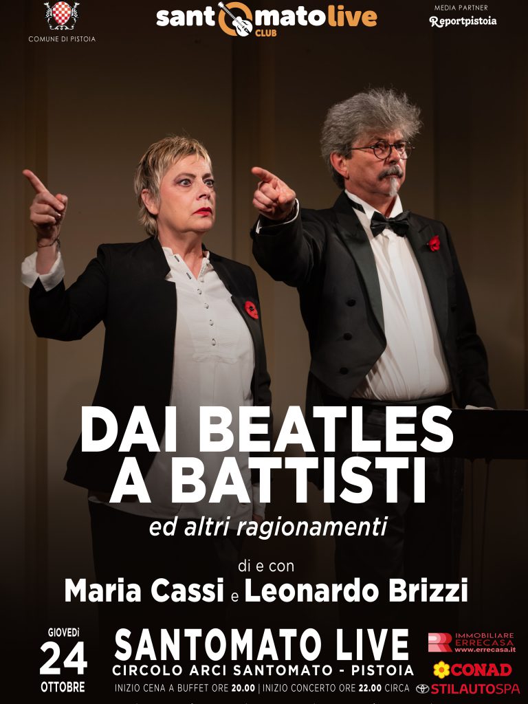 Maria Cassi e Leonardo Brizzi in DAI BEATLES A BATTISTI ed altri ragionamenti